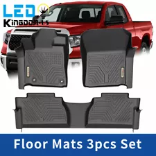 3D Molded Floor Mats TPE Liners for 2014-2021 Toyota Tundra CrewMax & Double Cab (For: Toyota)