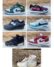 7 Shoe Bundle New Jordan 1 Bape Sta Nike Jordan 7 Sneakers Shoe Lot*READ B4 BID