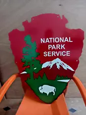 NATIONAL PARK SERVICE PORCELAIN ENAMEL SIGN BOARD SIZE "28X22" SINGLE SIDED