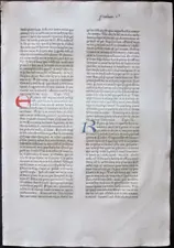 Huge medieval Bible leaf,II Chronicles,Chapter8-10.Koberger,Nürnberg,11.16.1475