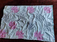 QUILT Lap 45" x 64" Knotted: BABY, LAP, TABLE, DECOR. PIECED Machine & handsewn