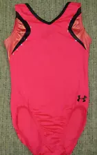 UNDER ARMOUR Leotard AM Adult M Metallic Crystals Gymnastics