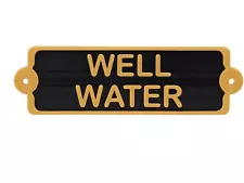 Plastic Well Water Notice Sign Plaque For Private Well Irrigation For Farm Ranch