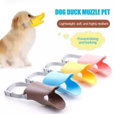 Pet Dog Cute Duck Muzzle Mask Anti-Biting Silicone Muzzle NoBarking Training US