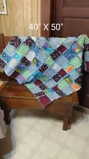 Rag Throw / Quilt handmade New Bohemian