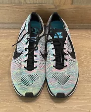 Mens Nike Flyknit Racer Running Shoes Multicolor 526628-304 Size 10.5