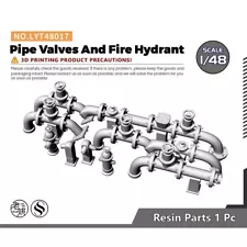 LYT48017 1/48 Pipe Valves And Fire Hydrant For Model Railroads Display Prop