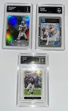 Graded NFL Superstars Hall Of Fame QB Holo RC Cards Lot Brady/Manning/Prescott