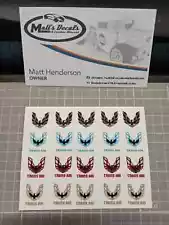 1/64 for hot wheels waterslide decals trans am t/a firebird MADE IN THE USA!