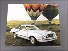 1977 Ford Mustang II 12-page Vintage Car Sales Brochure Catalog - Cobra Mach I