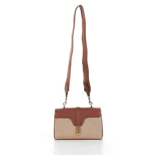 CELINE 2650$ Teen Soft 16 Bag - Tan Textile & Calfskin - Authentic NWT