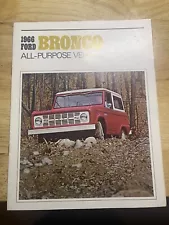 1966 FORD "BRONCO" Truck Car Dealer Sales Brochure