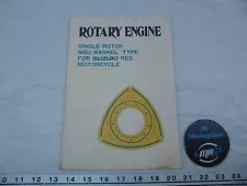 Rotary Engine Single-Rotor NSU-Wankel For SUZUKI RE5 Motorcycle Book PL1205-24.