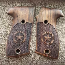 Sig Sauer 220 Texas Ranger Stipple Laser Logo Walnut Wood Grips