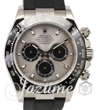 Rolex Daytona 40mm White Gold Silver Ceramic Oysterflex 116519LN BRAND NEW