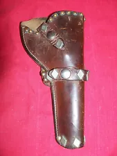 Antique Spotted Small Pistol Holster Gun Leather Revolver Old Vintage Western 22