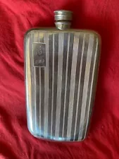 1934 STAINLESS STEEL MADE IN ENGLAND HIP FLASK