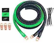 Sky High Car Audio E-Series 1/0 CCA Big 3 Upgrade Kit GREEN