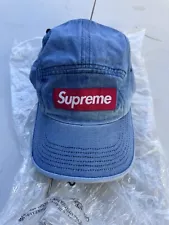 Supreme Washed Chino Twill Camp Cap Denim FW21 Box Logo