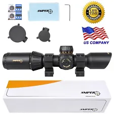 Sniper1-5X30 Rifle Scope Tri-illuminated Mil Dot/ Chevron/ Horseshoe Reticle