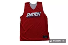 Vintage Dayton Flyers Red White Reversible Practice Basketball Jersey Mens XL