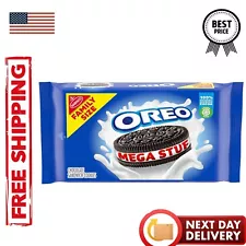 OREO Mega Stuf Chocolate Sandwich Cookies, Family Size, 17.6 oz