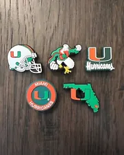 Miami Hurricanes NCAA Croc Shoe Charms