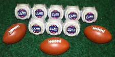 Super Bowl LVIII EIGHT + 3- Football Plastic Rings