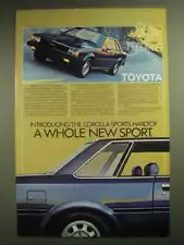 1981 1/2 Toyota Corolla Sports Hardtop Ad - A Whole New Sport