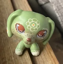 Littlest Pet Shop Custom Green Dog Flower Ooak