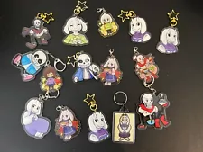 Undertale Souvenir Keychains (LOT- Toriel Sans Asriel Frisk Papyrus)