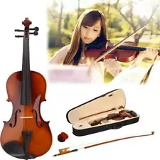 3/4 Size Acoustic 11-12 years old Children Violin+Case+Bow+Rosin Natural Color