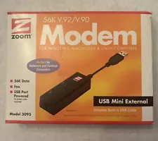 Zoom 56K Dial-up USB Modem for Windows, Macintosh, & Linux Model 3095 Tested EUC