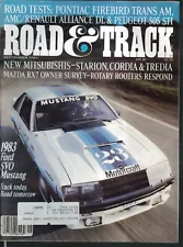 ROAD & TRACK Ford Mustang Renault Alliance Peugeot 505 Pontiac Firebird + 9 1982