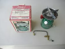 1982 Green Coleman 505A Camp/Backpack Stove in Box . For parts.