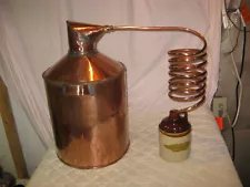 Antique 6-7 Gal Copper Moonshine Still w/Coil+A Nice Eagle JUG-A MAN CAVE MUST!