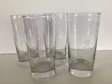 Set of 4 Land O' Lakes etched drinking glasses Indian Maiden Logo