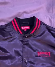 supreme thrasher varsity jacket ( Black ) size Large