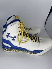 10.5 UNDER ARMOUR CLUTCHFIT DRIVE CURRY 2014 Mens WHITE BLUE YELLOW BASKETBALL