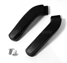 Black Bucket Seat Hinge Arm Covers w/ Clips For 1967-1970 Camaro Firebird