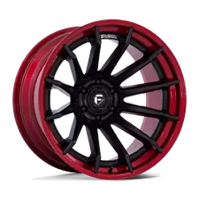 22 Inch Wheels Rims Fuel Fusion Forged Burn Black Red FC403MQ 6x5.5 22x12 -44mm