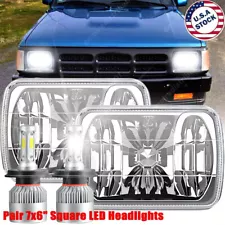 For Mazda B2200 B2600 B2000 RX-7 GLC 7x6" 5x7" inch Black LED Headlight DOT A++ (For: 1987 Mazda B2600)