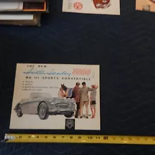 Rare 8 page Brochure for the New Austin Healey 3000 MKIII Good Condition