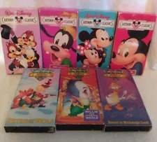 Walt Disney VHS Tapes Lot of 7 Mini Classics and Cartoon Classics