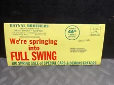 ORIGINAL VINTAGE BROCHURE 1972 PLYMOUTH RAYNAL BROTHERS FULL SWING SALE DETROIT