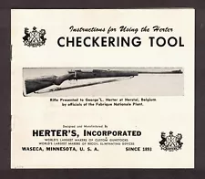 INSTRUCTIONS FOR USING THE HERTER CHECKERING TOOL Booklet