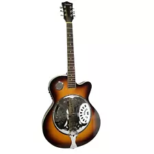 B-Stock Acoustic Elec Resonator Guitar Sunburst Built-in Pre Amplifier 6 String