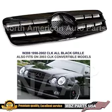 CLK55 CLK63 Grille W208 All Black AMG Star Mercedes 2002 2001 2000 1999 1998