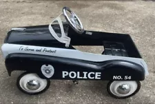 Vintage Police Metro City’s Finest Patrol Metal Pedal Car by Instep No. 54