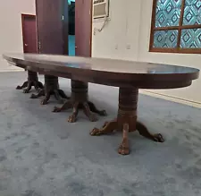 Large Wood Conference Table Hand Crafted